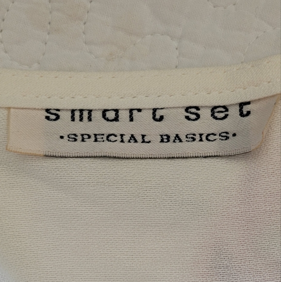 Size 3 Cream Smart Set Button up Dress - Picture 5 of 6